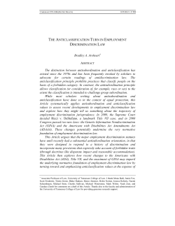 The Anticlassification Turn in Employment Discrimination Law