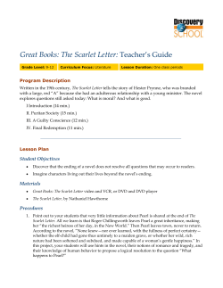Great Books: The Scarlet Letter: Teacher`s Guide