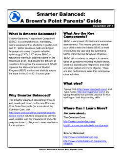 Smarter Balanced - Tacoma Public Schools