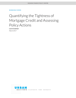 Quantifying the Tightness of Mortgage Credit and