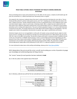 IPSOS PUBLIC AFFAIRS: MOCK CITIZENSHIP TEST RESULTS