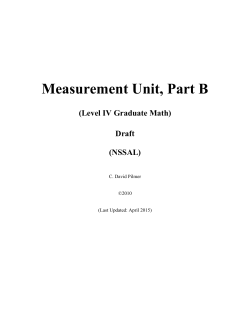 Measurement Unit - Nova Scotia School for Adult Learning