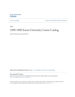1899-1900 Xavier University Course Catalog