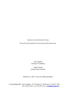 Expressive and Instrumental Voting