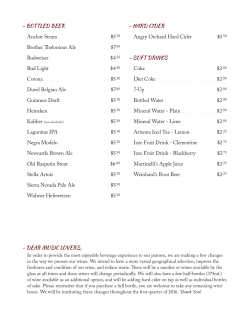 Anchor Steam . . . . . . . . . . . . $5.50 Coke