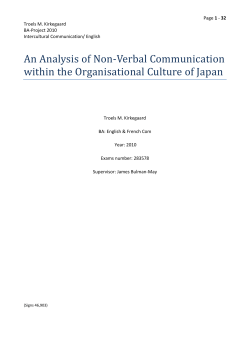 An Analysis of Non-Verbal Communication within the