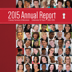 Literacy Services of Wisconsin Celebrates 50 Years 1965-2015