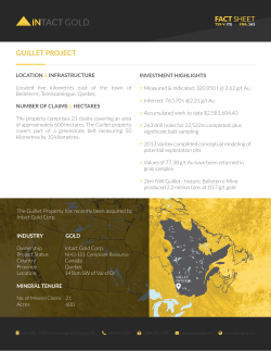 fact sheet - Intact Gold