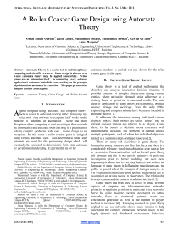 A Roller Coaster Game Design using Automata Theory