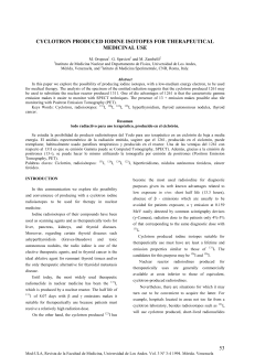 53 cyclotron produced iodine isotopes for therapeutical