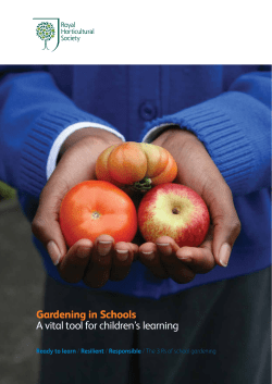Gardening in Schools A vital tool for children`s