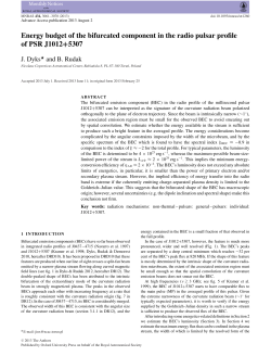 Energy budget of the bifurcated component in the radio pulsar