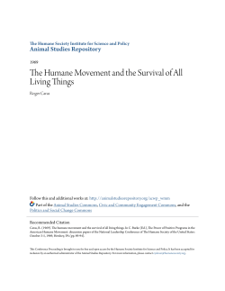 The Humane Movement and the Survival of All Living Things