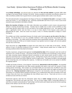 Case Study &ndash; Qvision Solves Enormous Problem at US/Mexico