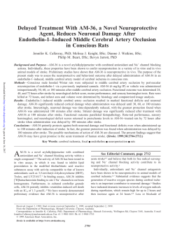 Delayed Treatment With AM-36, a Novel Neuroprotective Agent