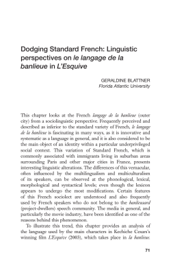 Dodging Standard French - transitions: journal of franco
