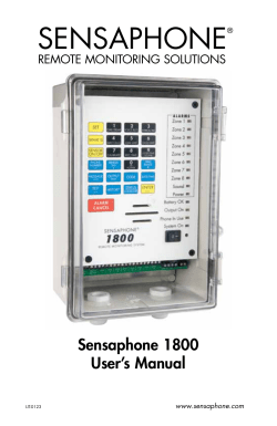 Sensaphone 1800 Manual