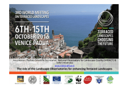 The role of the Landscape Observatories for enhancing Terraced