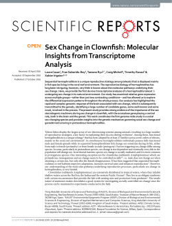 Sex Change in Clownfish: Molecular Insights from Transcriptome