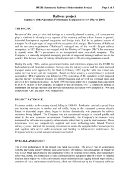 Railway project review [EBRD