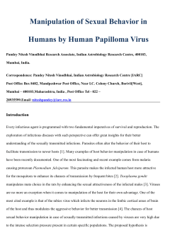 Manipulation of Sexual Behavior in Humans by Human