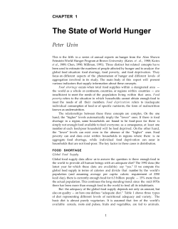 The State of World Hunger