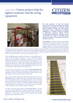 CASE STUDY | Citizen printers help fire fighters maintain vital life