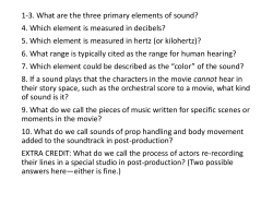 1-3. What are the three primary elements of sound? 4. Which