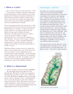 Lakes and Watersheds - Minnesota Pollution Control Agency