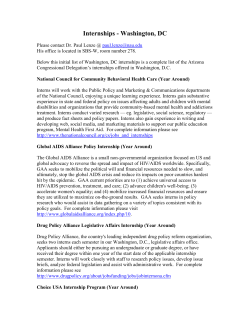 Internships - Washington, DC - Northern Arizona University