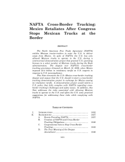 NAFTA Cross-Border Trucking