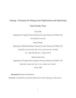 Notung: A Program for Dating Gene Duplications and Optimizing