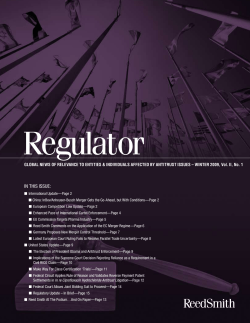 Antitrust Regulator - Winter 2009