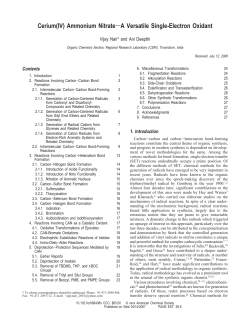 Cerium(IV) Ammonium NitratesA Versatile Single