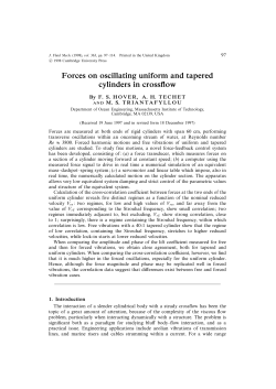 Forces on oscillating uniform and tapered cylinders in crossflow