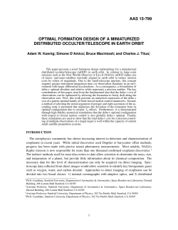 Optimal Formation Design of a Miniaturized Distributed Occulter