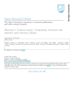 Mercury`s Caloris basin: Continuity between the interior and exterior
