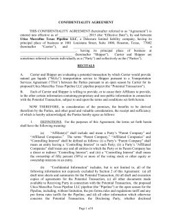 Confidentiality Agreement