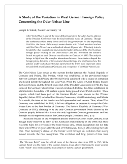 A Study of the Variation in West German Foreign