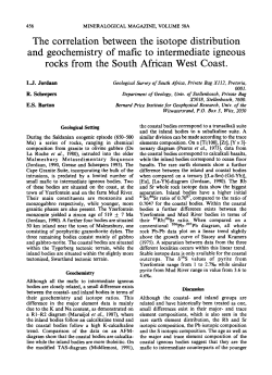 The correlation between the isotope distribution and geochemistry of