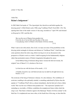 Dylan`s Judgement &sup1;