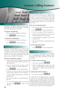 Custom Calling Features