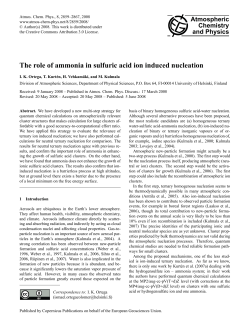 The role of ammonia in sulfuric acid ion induced nucleation