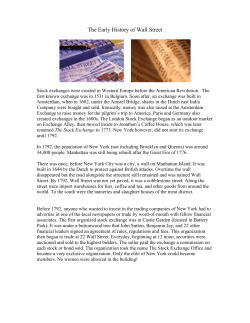 History of Wall Street