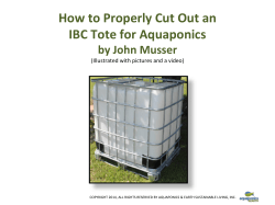 How to Properly Cut Out An IBC Tote PDF