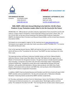 Logos: IDFA and NMPF - National Milk Producers Federation