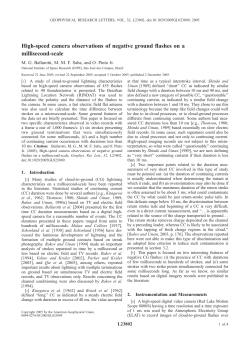 Highspeed camera observations of negative ground flashes on a