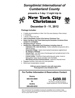 New York City Christmas - Soroptimist International of Cumberland