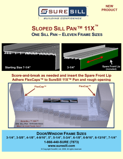 SLOPED SILL PAN™ 11X