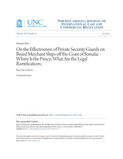 On the Effectiveness of Private Security Guards on Board Merchant